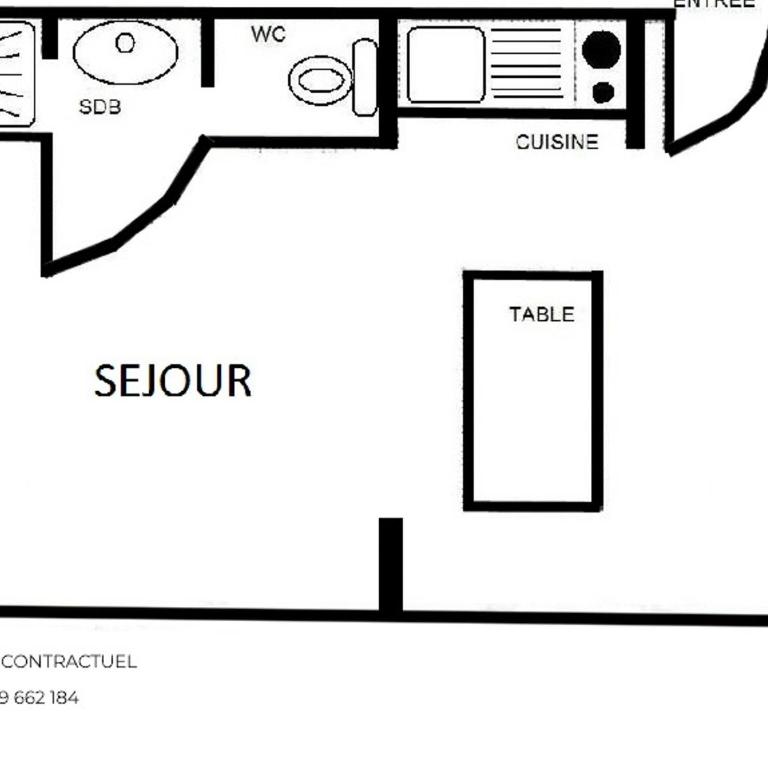 Studio 4 pers rénové Les Menuires - Animaux admis - Studio - 3