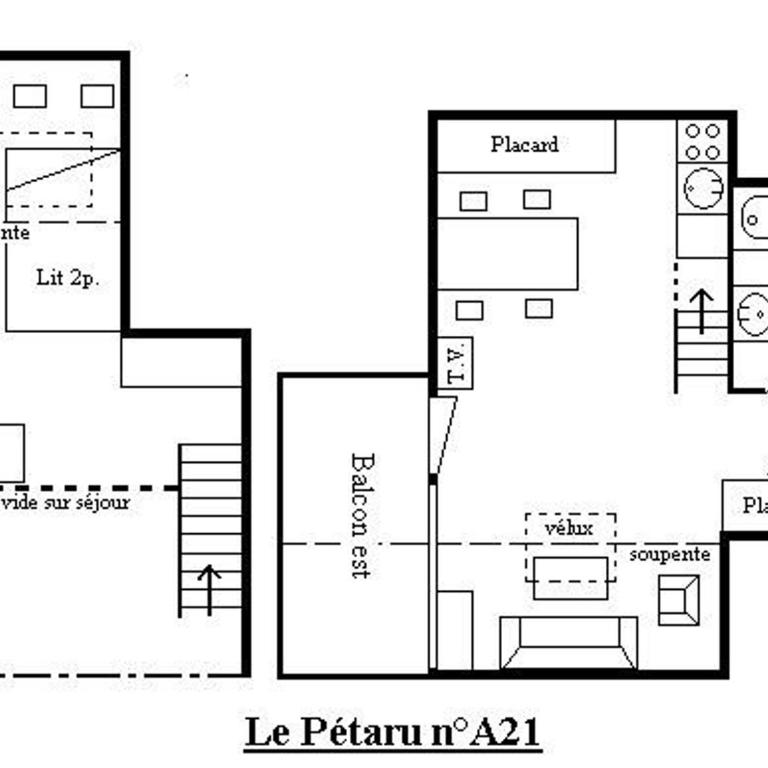 Studio Mezzanine pour 4 Pers - Centre Méribel, Proche Pistes et Commerces, Animaux Acceptés - Appartement 1 Chambre - 4