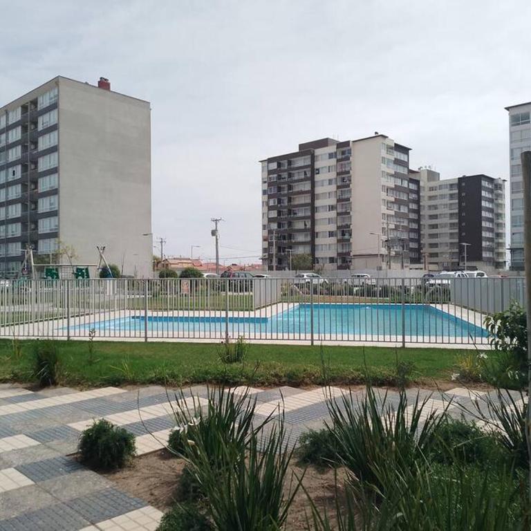 Departamento nuevo, amoblado, 2 piezas 1 baño, 6º piso con ascensor, piscina - Apartamento de 1 dormitorio - 4
