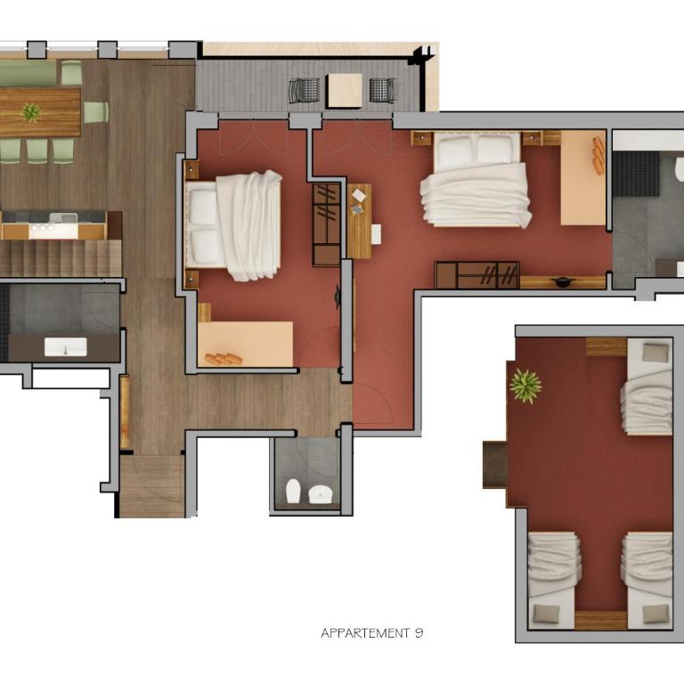 Haus Sonnenterrasse - Apartment mit 3 Schlafzimmern und Balkon - Top 9 - 1