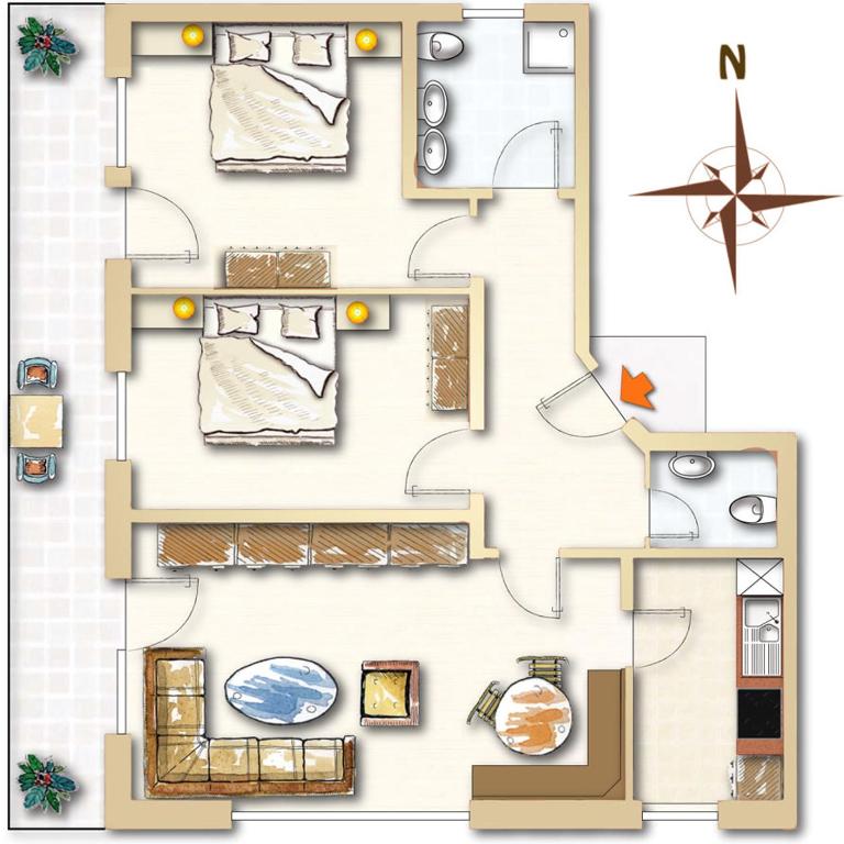 Gästehaus Wechs - inklusive Hindelang PLUS - Apartment mit 2 Schlafzimmern - 2