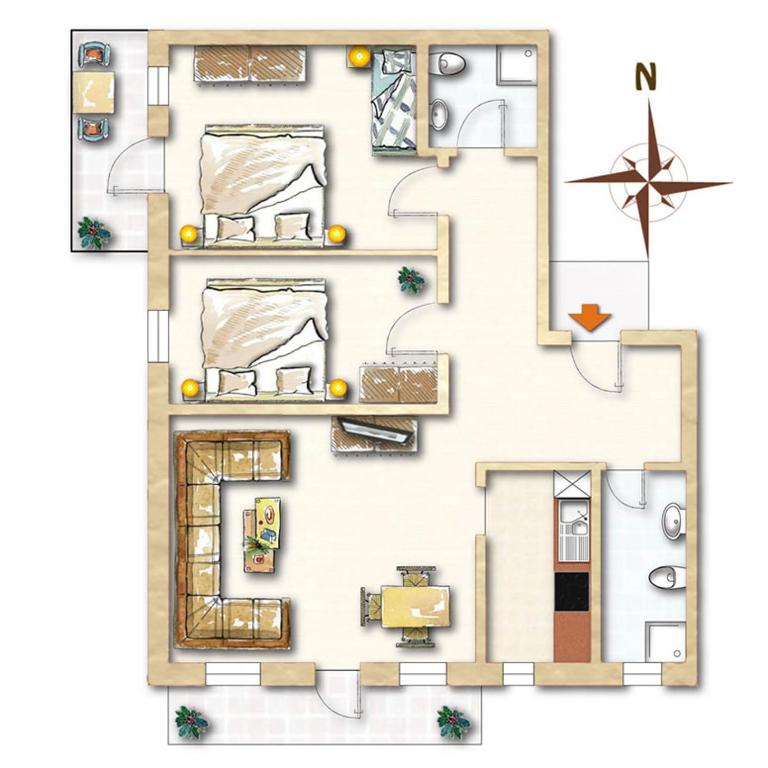 Gästehaus Wechs - inklusive Hindelang PLUS - Apartment mit 2 Schlafzimmern - 9