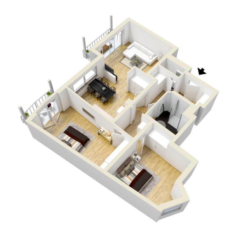 Monusse Boid Wohnung 10 - Apartment mit Balkon - 35