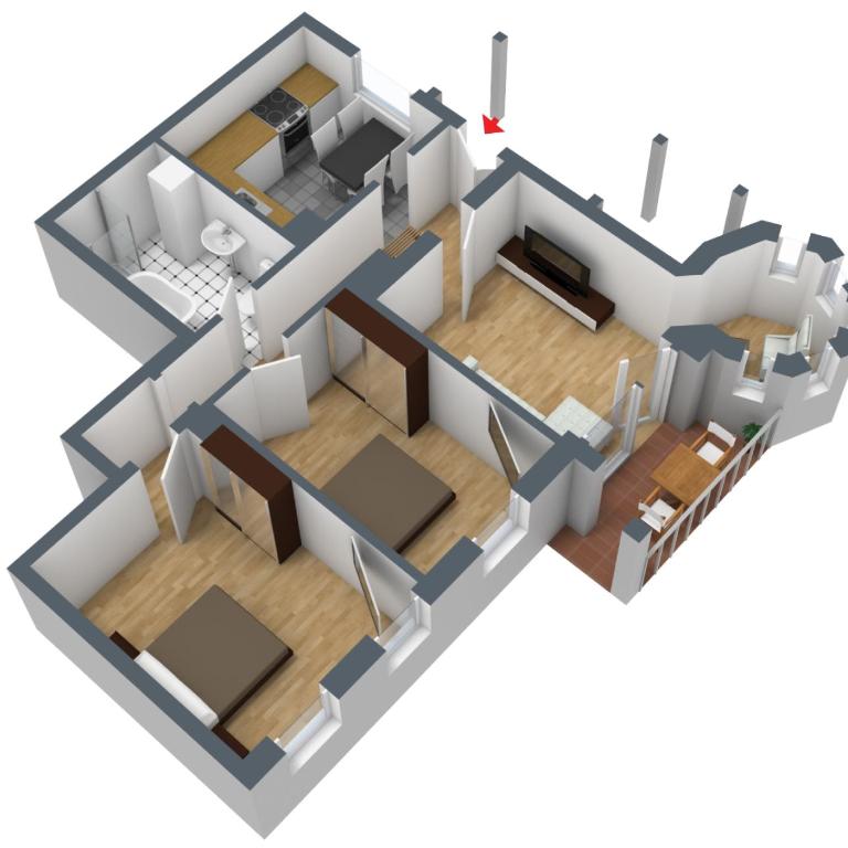 Ferienwohnung Alpenrose - Apartment mit Blick auf die Berge - 9