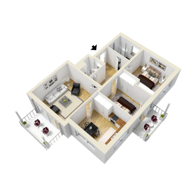 Monusse Boid Wohnung 15 - Apartment mit Balkon - 12