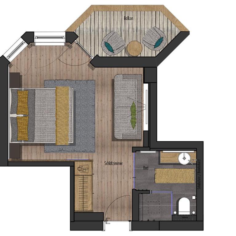Vital Sporthotel Kristall - Doppelzimmer mit Balkon - 2