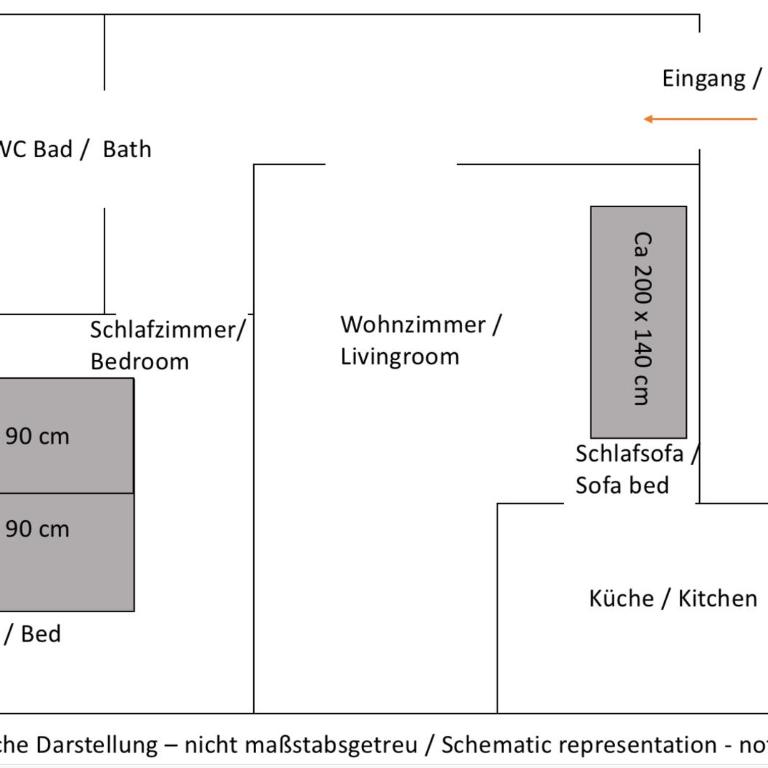 Ferienwohnung Gangsteig - Apartment mit 1 Schlafzimmer - 8
