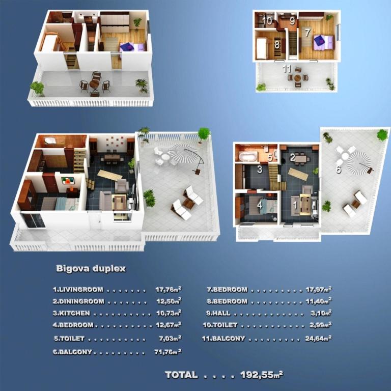 Bigova Sea Views Apartments - Apartman s 3 Spavaće Sobe, Terasom i Pogledom na More - 29