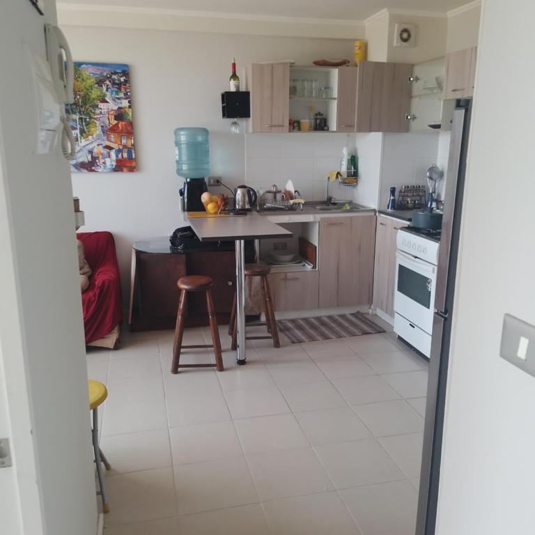 Departamento nuevo, amoblado, 2 piezas 1 baño, 6º piso con ascensor, piscina - Apartamento de 1 dormitorio - 3
