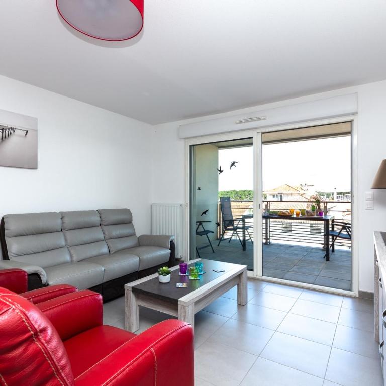 Superbe appartement neuf à deux pas de la plage avec balcon et parking privé à Capbreton - FR-1-239-387 - Appartement 2 Chambres - 4