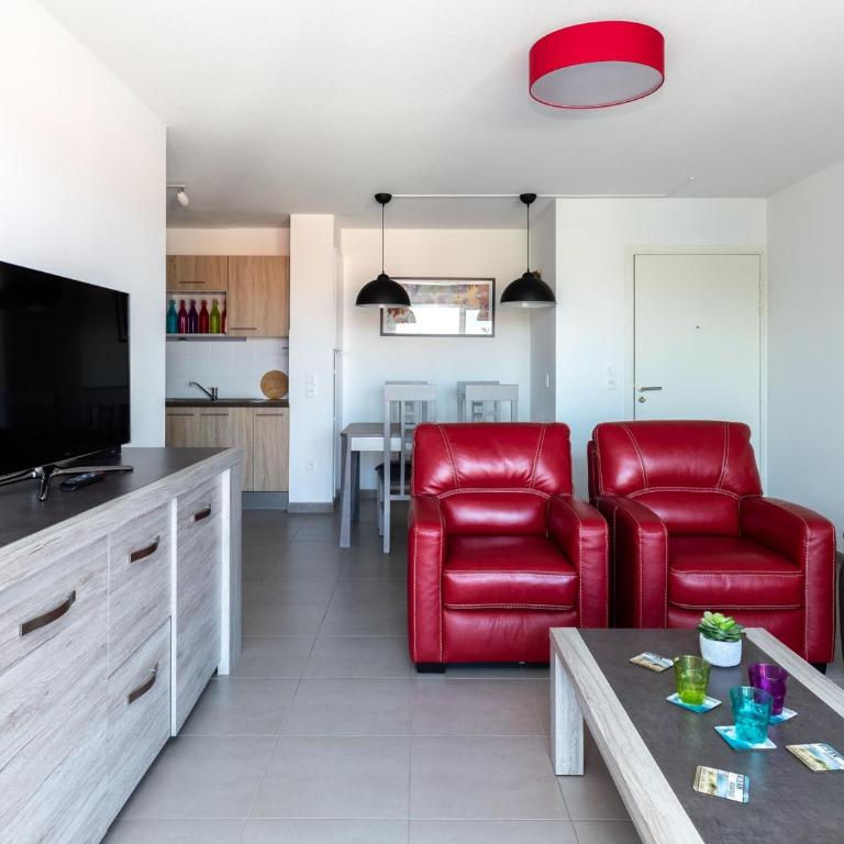 Superbe appartement neuf à deux pas de la plage avec balcon et parking privé à Capbreton - FR-1-239-387 - Appartement 2 Chambres - 5