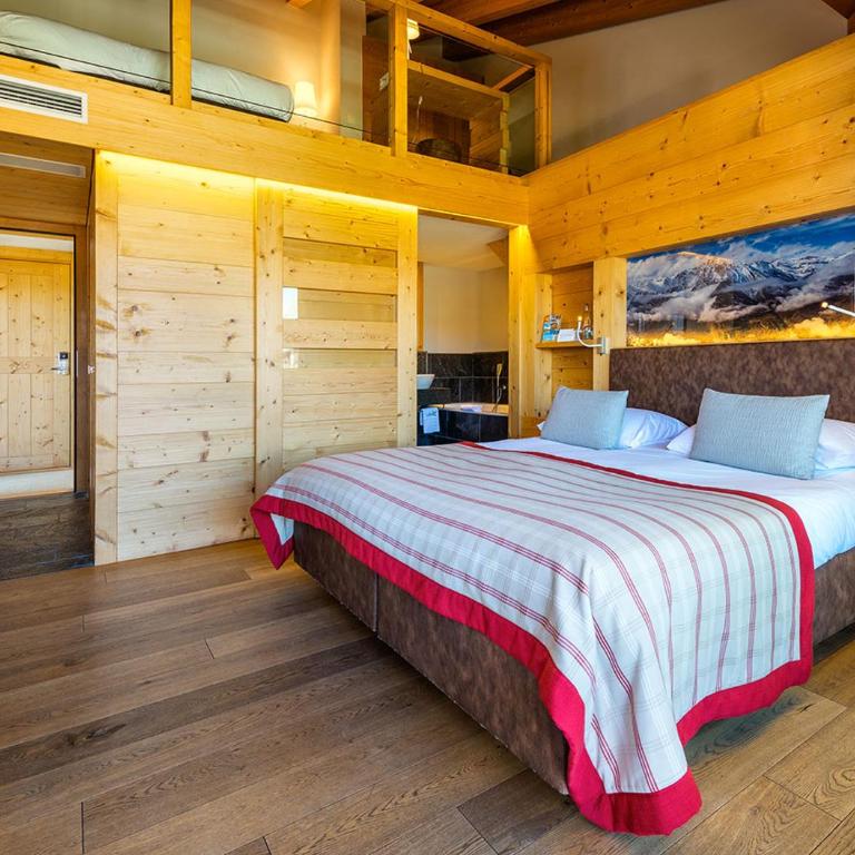Nendaz 4 Vallées & SPA 4* Superior - Zimmer im Zwischengeschoss mit Aussicht - 9