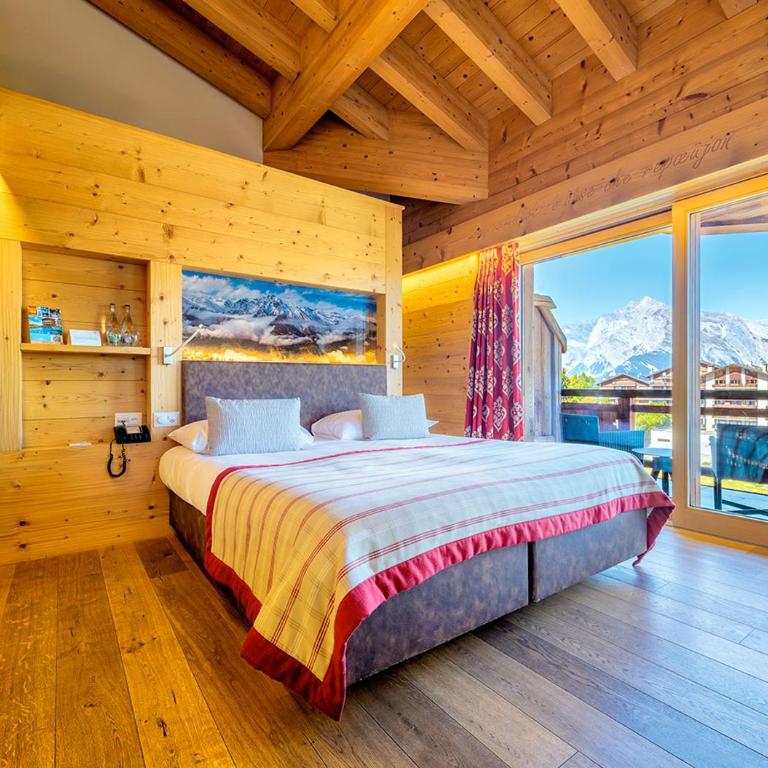 Nendaz 4 Vallées & SPA 4* Superior - Zimmer im Zwischengeschoss mit Aussicht - 7