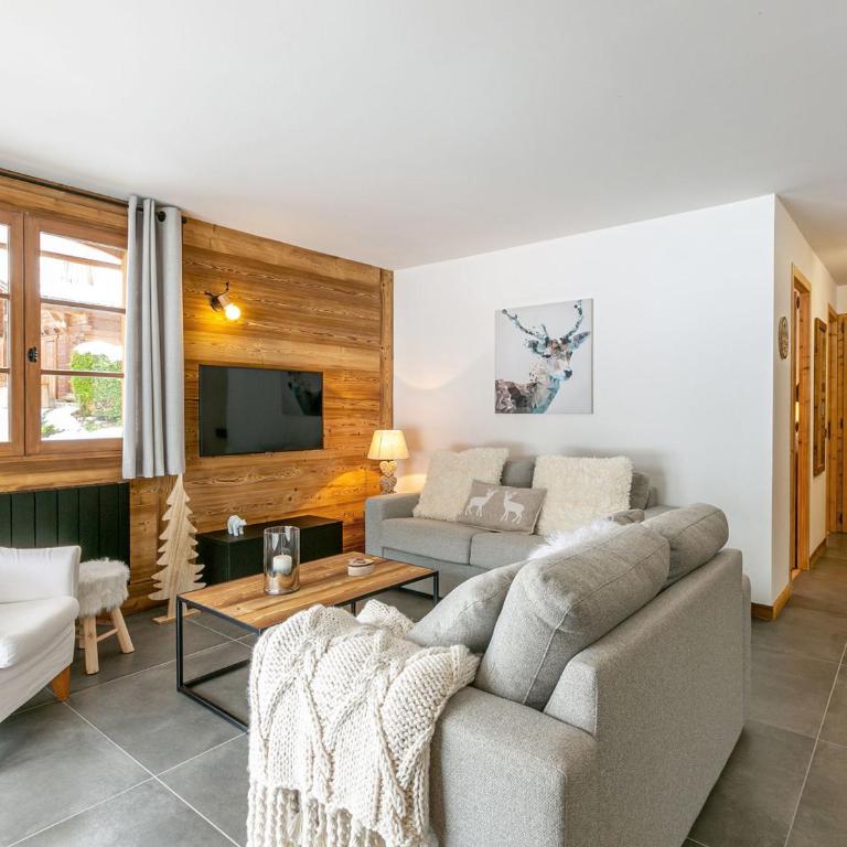 Appartement 3 pièces - 4/5 pers - Terrasse plein sud - Parking & Garage - Proche des pistes - La Clusaz - FR-1-437-74 - Apartamento (4 adultos) - 4