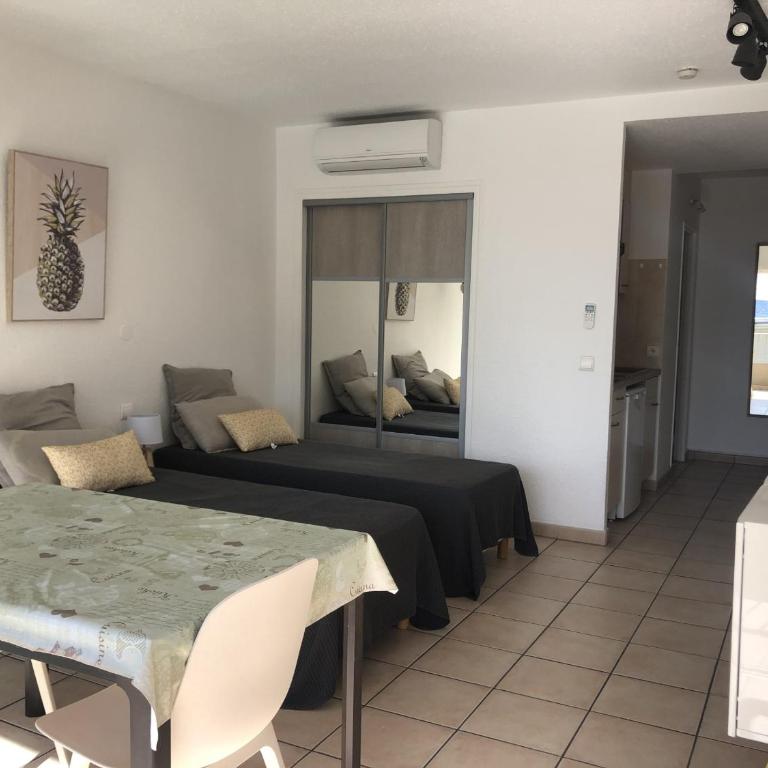 Studio climatisé pour 2, proche plage et commerces, animaux admis, WiFi, parking - FR-1-466A-20 - Estudio - 2