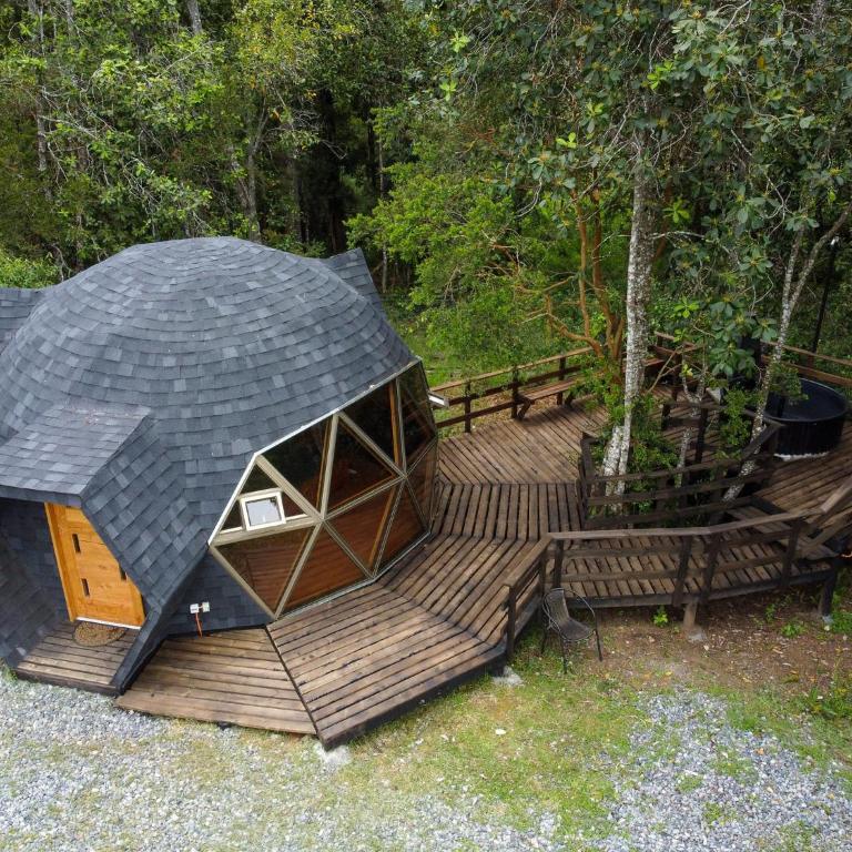 Hermoso domo en altura entre el bosque nativo + tinaja privada - One-Bedroom House - 3
