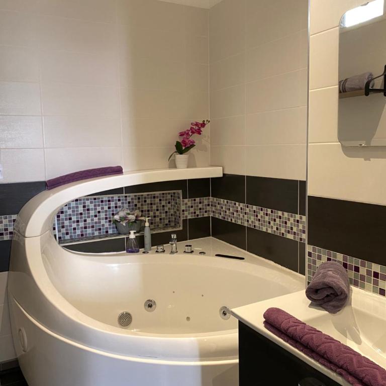 Chambres d'Hôtes Au coin du spa - Suite Familiale avec Bain à Remous - 10