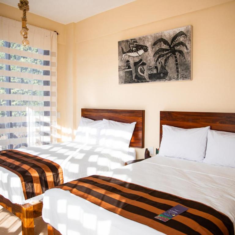 Hotel Santa Cruz Punta Zicatela - Habitación Doble - 2 camas dobles - 3
