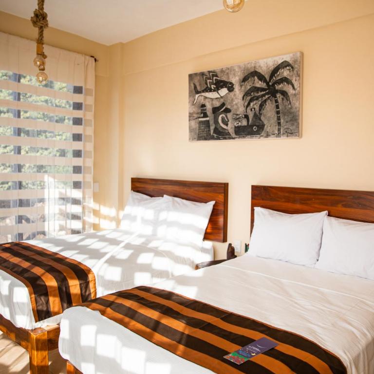 Hotel Santa Cruz Punta Zicatela - Habitación Doble - 2 camas dobles - 4