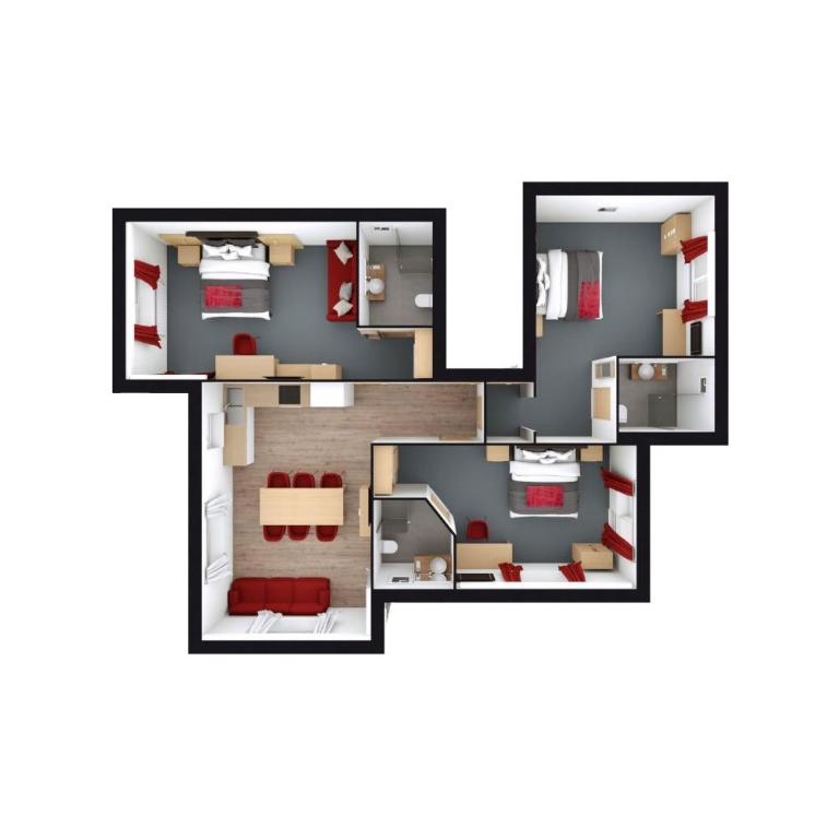 Haus Ländle - Apartment mit 3 Schlafzimmern und Balkon - 29