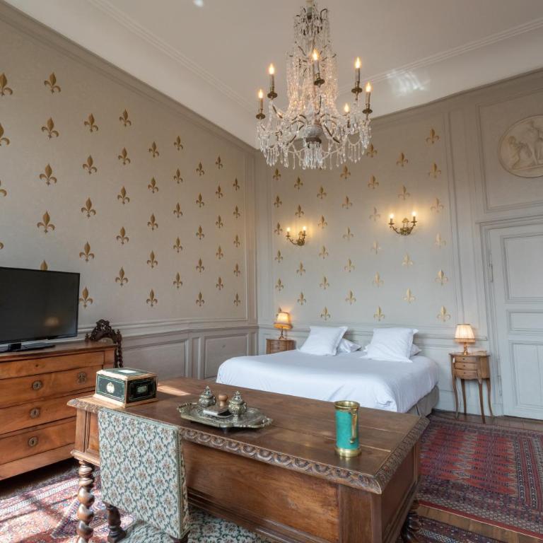 L'Hotel de Panette, Un exceptionnel château en coeur de ville - parking privé cour - Chambre Double ou Lits Jumeaux « Le Marquis de Tristan » - 8