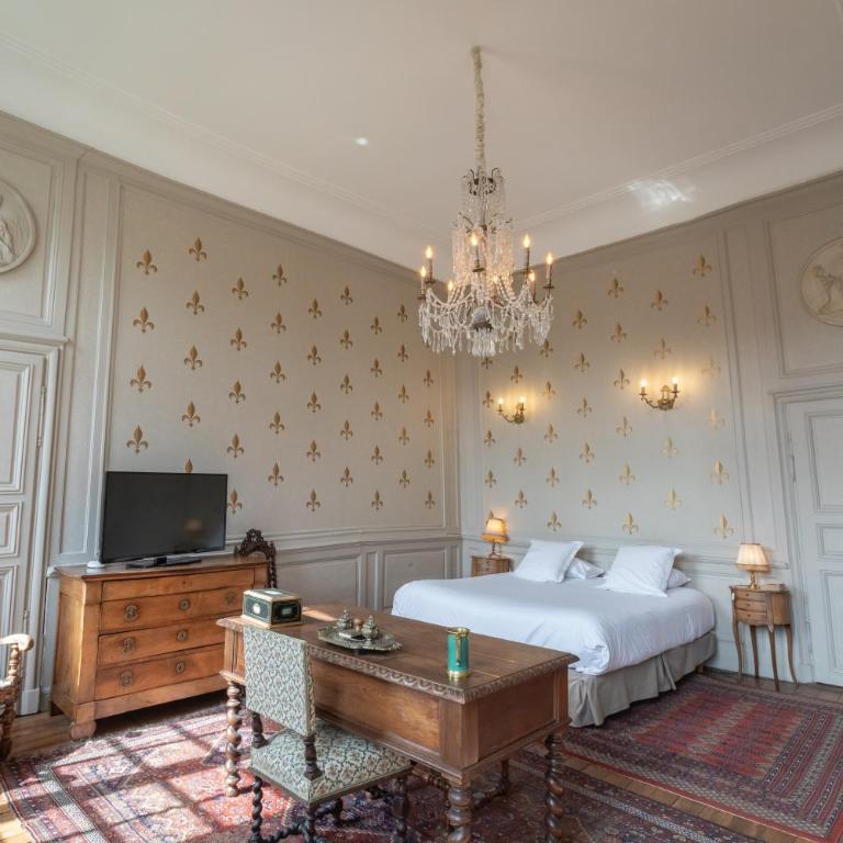 L'Hotel de Panette, Un exceptionnel château en coeur de ville - parking privé cour - Chambre Double ou Lits Jumeaux « Le Marquis de Tristan » - 9
