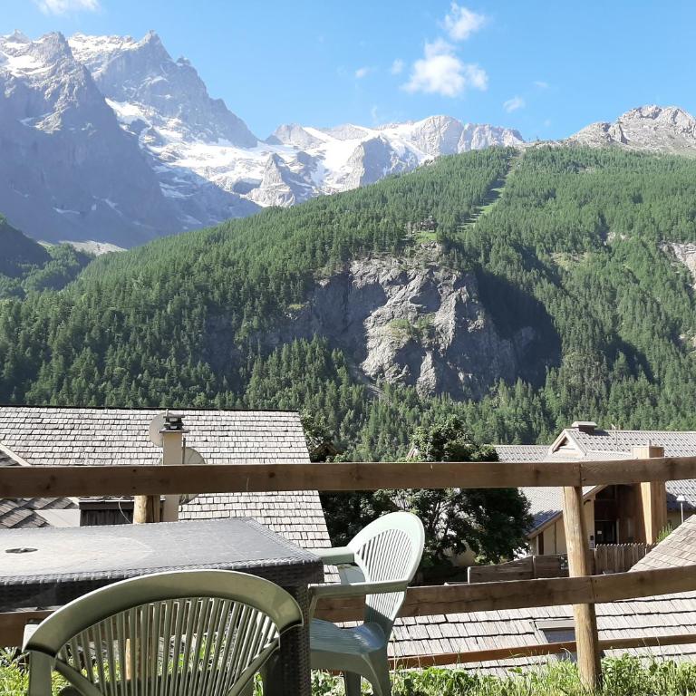 Mountain Lodge in Alps-chez Philippe, Panoramic-Village, Renting, view over Glaciers - N°301 One Bedroom apartment CHAMOIS - with private terrace and glacier view - 6