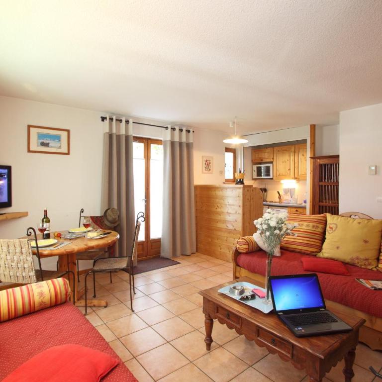 Mountain Lodge in Alps-chez Philippe, Panoramic-Village, Renting, view over Glaciers - Chalet GRAND AIGLE n°2 Two bedroom and mezzanine with private terrace and glacier view - 5