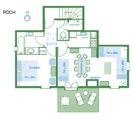 Mountain Lodge in Alps-chez Philippe, Panoramic-Village, Renting, view over Glaciers - Chalet BOUQUETIN n°4 Two bedroom with private terrace and glacier view - 16