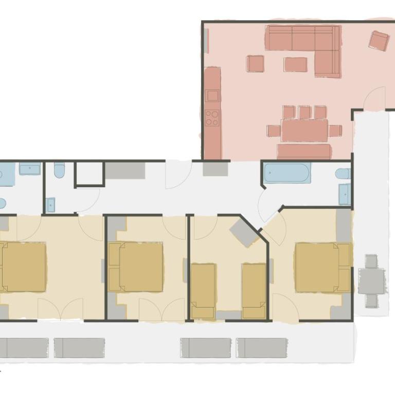 Residence Kristall - Apartment mit 4 Schlafzimmern - 6
