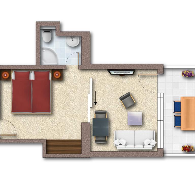 Das Sonnleiten Ski- und Motorradhotel Bruck im Zillertal - Doppel-/Zweibettzimmer mit Balkon - 7