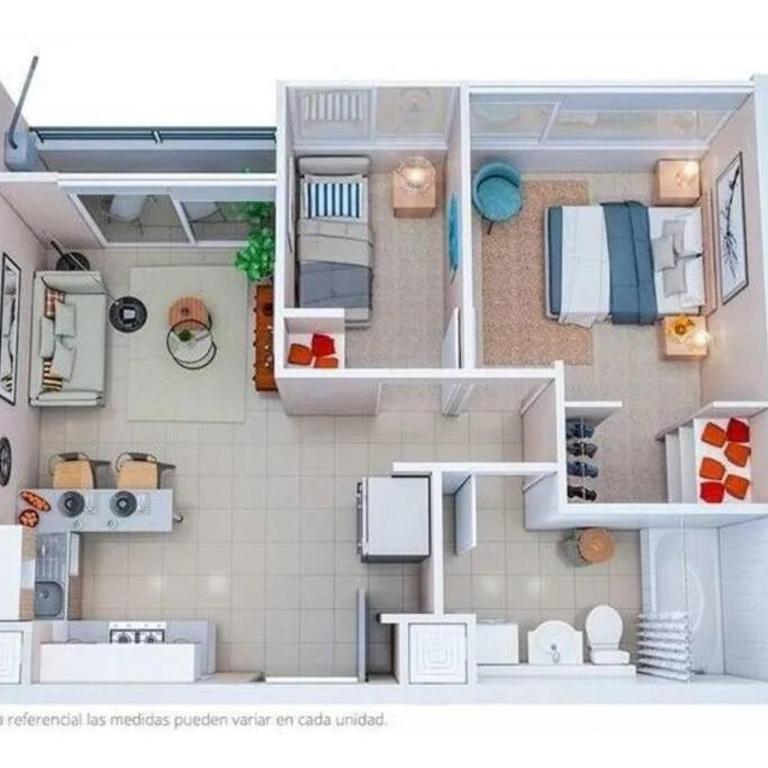 Depto dentro de condominio. Seguridad 24 horas. - Apartamento de 2 dormitorios - 10