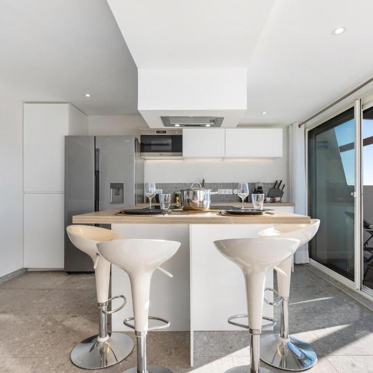 Le XO - Appartement luxe - coursive - terrasse - Port Nature 2 - Village Naturiste - Apartment mit 1 Schlafzimmer - 6