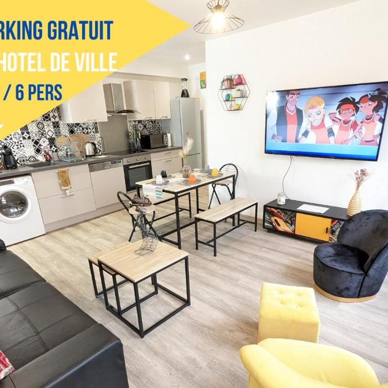 Beau-Jean, Un Cocon Sympa 5 min à Pied du Centre-Ville, Parking Privé, à 10 min du CHU - Appartement 3 Chambres - 1