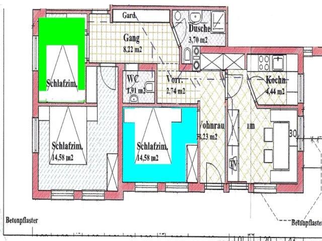 Ferienhaus Brandacher - Apartment mit 3 Schlafzimmern und Dusche - 20
