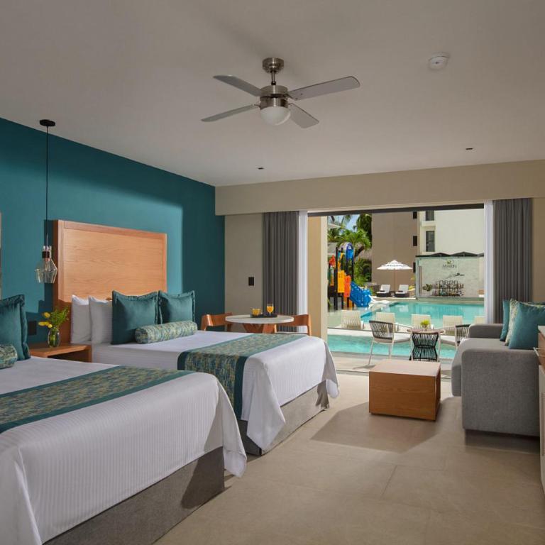 Dreams Cozumel Cape Resort & Spa - Suite Junior Preferred Club con acceso directo a la piscina y camas dobles - 2