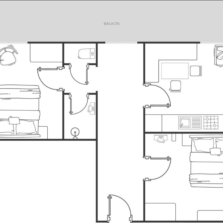 Appartement Rosengarten - Apartment mit 2 Schlafzimmern - 10