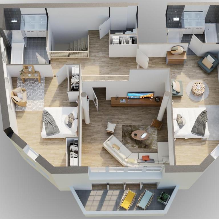 La Clé de Quentovic ◎ Duplex de 150 m2 ◎ Standing - Appartement 3 Chambres - 15