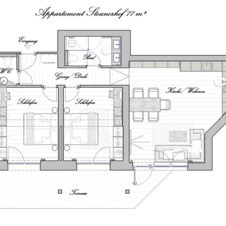 Hotel Gasthof Stoanerhof - Apartment mit 2 Schlafzimmern - 7