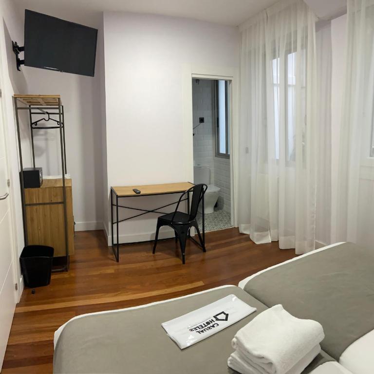 Casual Mardones Bilbao - Habitación Doble con baño privado - 2 camas - 6
