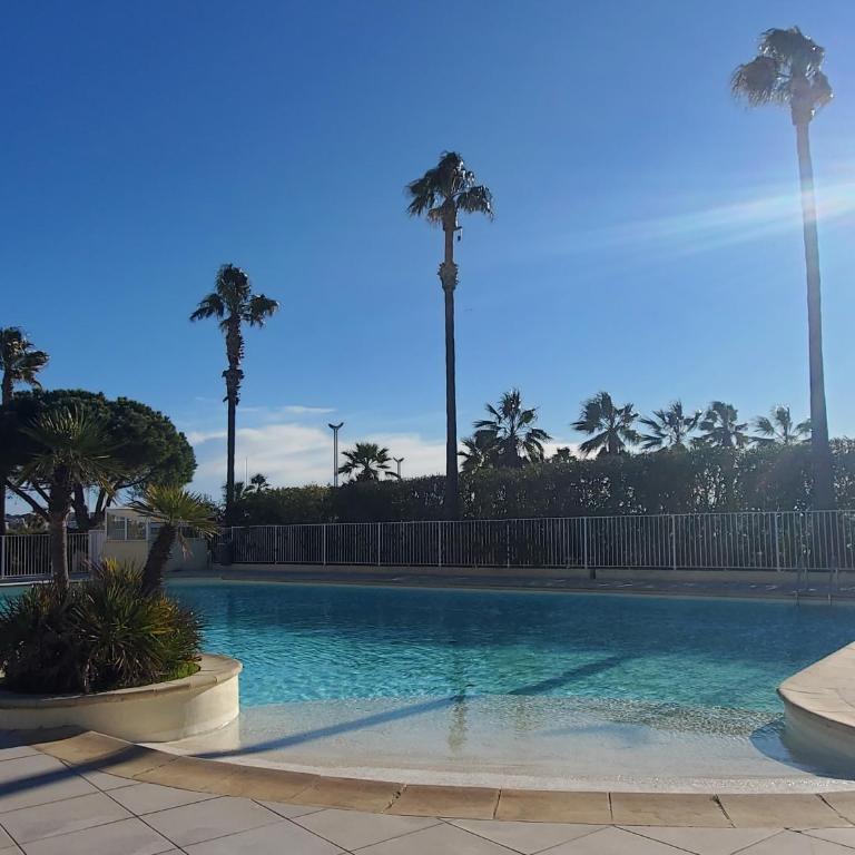 CAP HERMES Studio 31m2 Vue Port Climatise piscine, - Studio with Sea View - 7