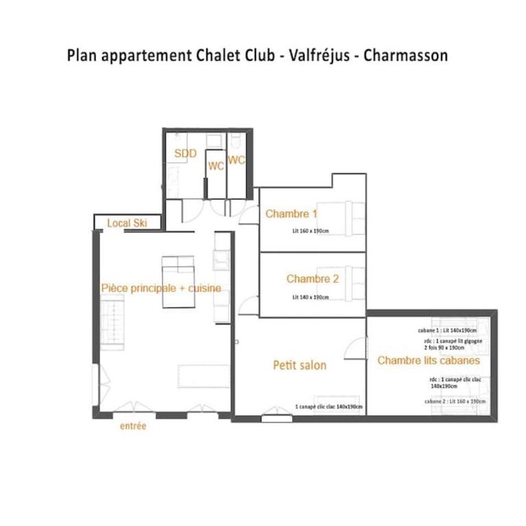 Appartement Valfréjus 8 /10 personnes au pied des pistes - Apartamento - 19