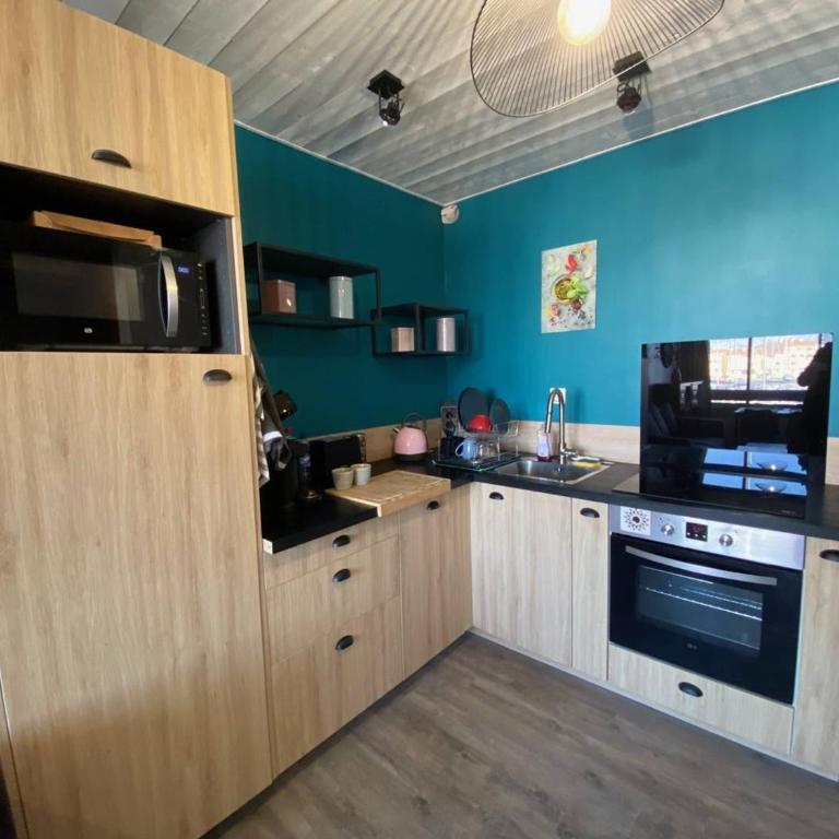 Appart 3 Pièces avec Clim pour 4 pers, Face Port à Port Leucate - FR-1-81-579 - Appartement - 2