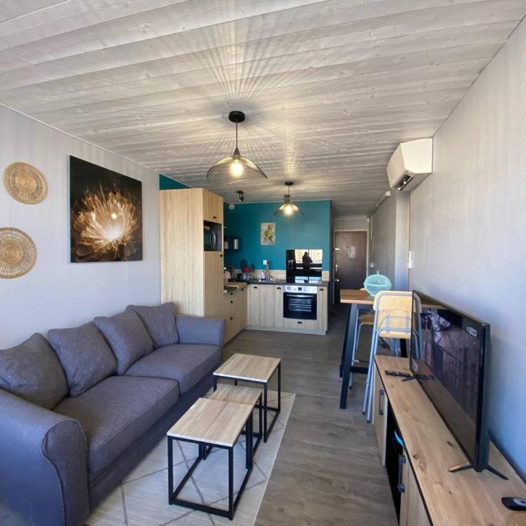 Appart 3 Pièces avec Clim pour 4 pers, Face Port à Port Leucate - FR-1-81-579 - Appartement - 1