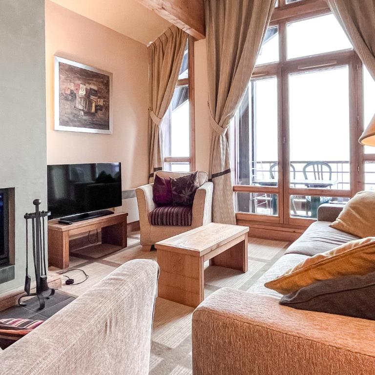 South facing 2-bed apartment with fireplace, Terrasses dEos - Appartement avec Vue sur la Montagne - 39