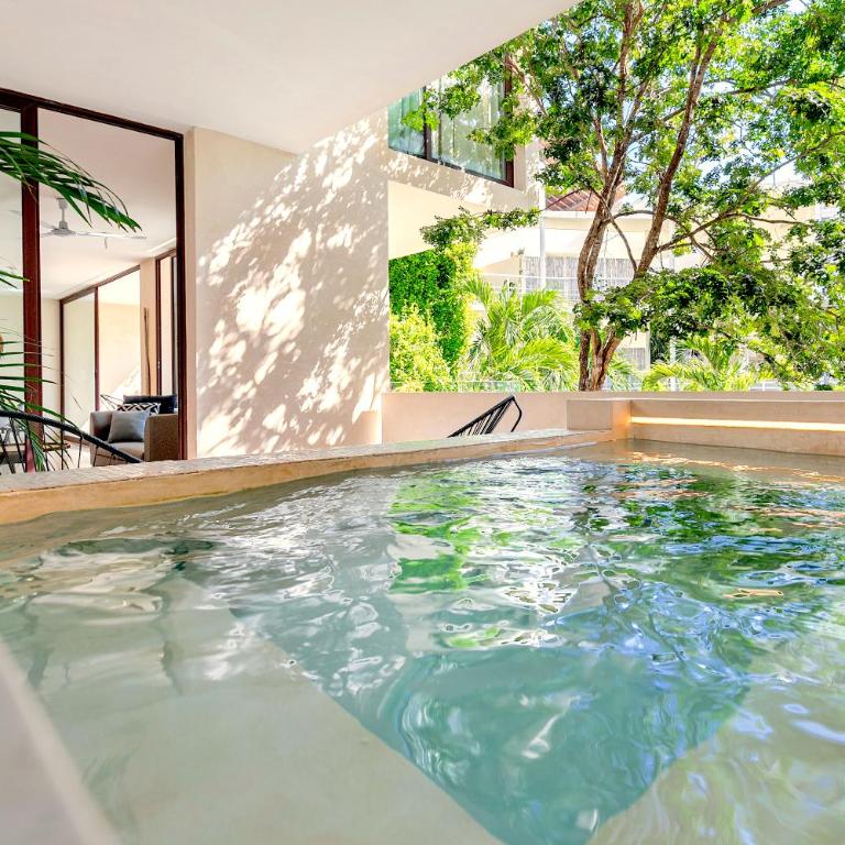 204 Hidden Gem apartment in the heart of Tulum w/ huge private terrace and pool for 6 Pax - Appartement 2 Chambres - 9