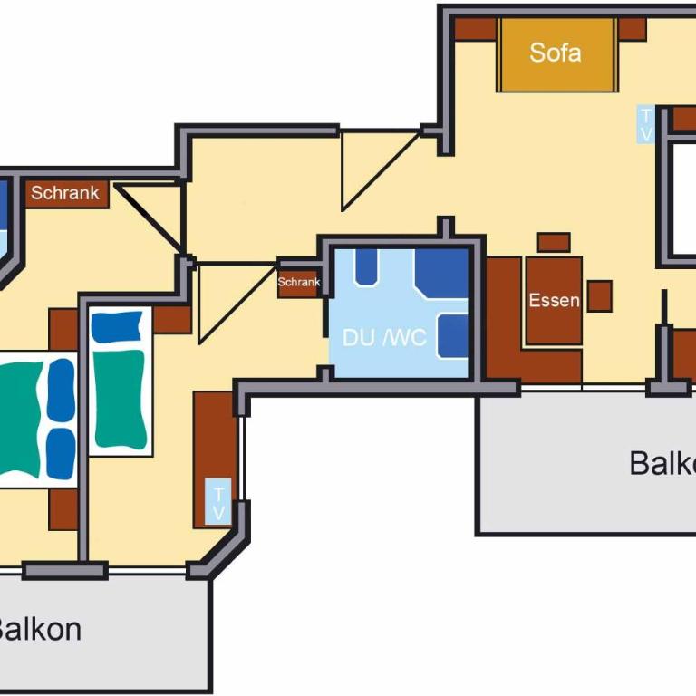 Apartments - Pension Florian - Apartment mit 2 Schlafzimmern - 1