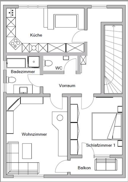 Haus Lawerz - Apartment mit 3 Schlafzimmern und Balkon - 3