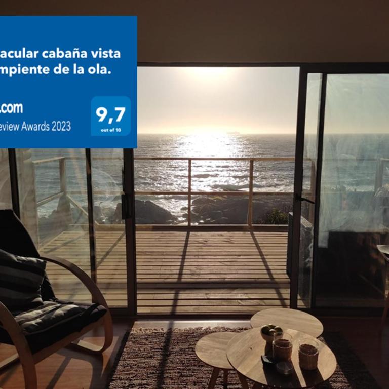 Espectacular cabaña Las Rocas de Algarrobo - El Quisco Norte Vista a la rompiente de la ola - Three-Bedroom House - 2