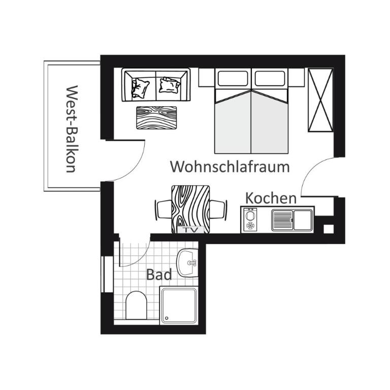 Gschwenderhaus Ferienwohnungen - Studio mit Balkon - 10